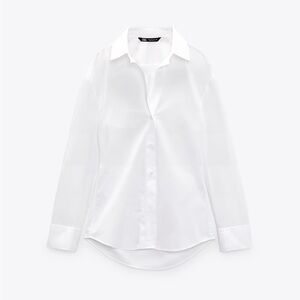 Zara Fitted Poplin Shirt